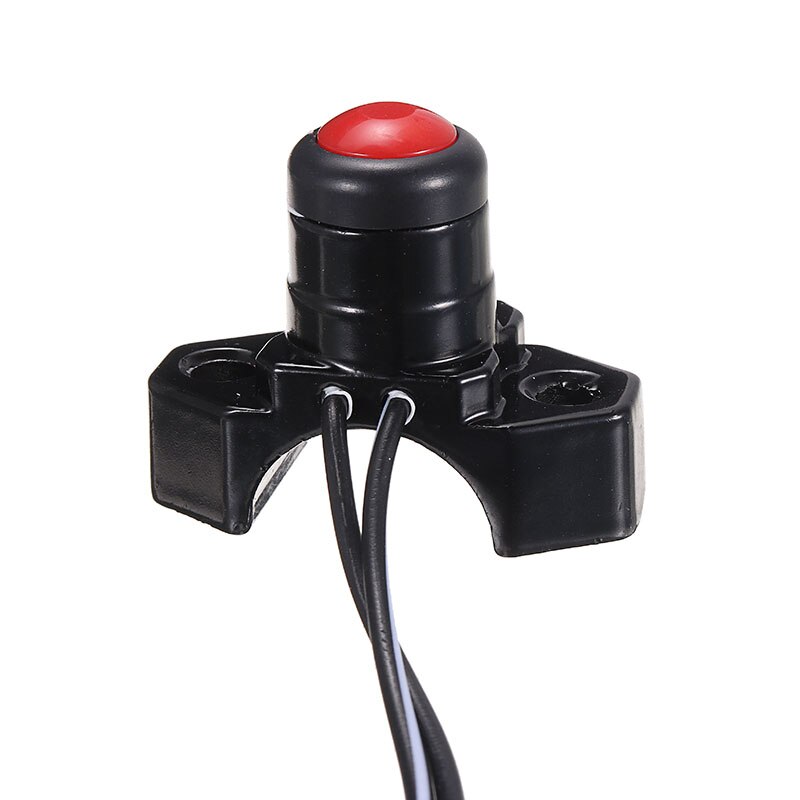 Universal 1pc 22mm sort aluminium motorcykel styr motor start stop knap kontakt til atv quad pit dirt bike