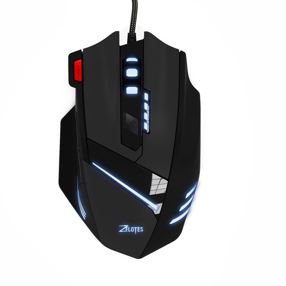 ZELOTES T-60 3200DPI USB Wired Mouse Mause Optical 7 Buttons Gaming Mouse Gamer Raton Inalambrico Ordenador#es: Default Title
