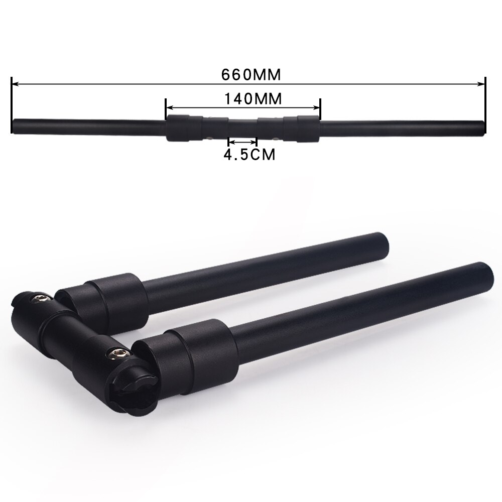 FMFXTR Foldable Aluminium Bicycle Handlebar Kick Scooter Handle Bar 25.4/31.8mm Road MTB Folding Bike Accessories Handlebars: No mark black 660mm