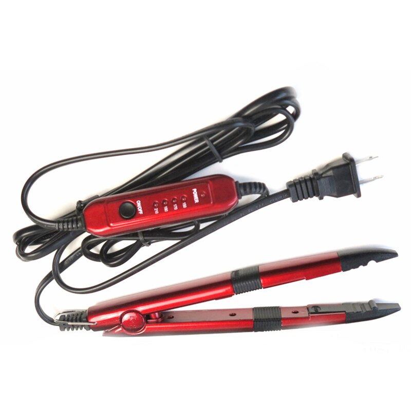Fusion Iron Connector Keratin Bonding Tools Adjustable Temperature Mini Iron Fusion Connector Black/Red Color Available