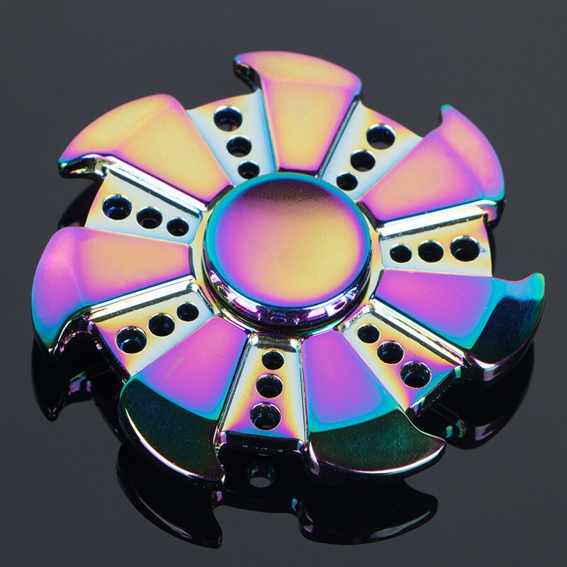 Multicolor circulaire Tri Hand Spinner Zinklegering ADHD Austim Leren Educatief Speelgoed Stabiele Lange Tijd Volwassen Nostalgie Cool: Multicolor