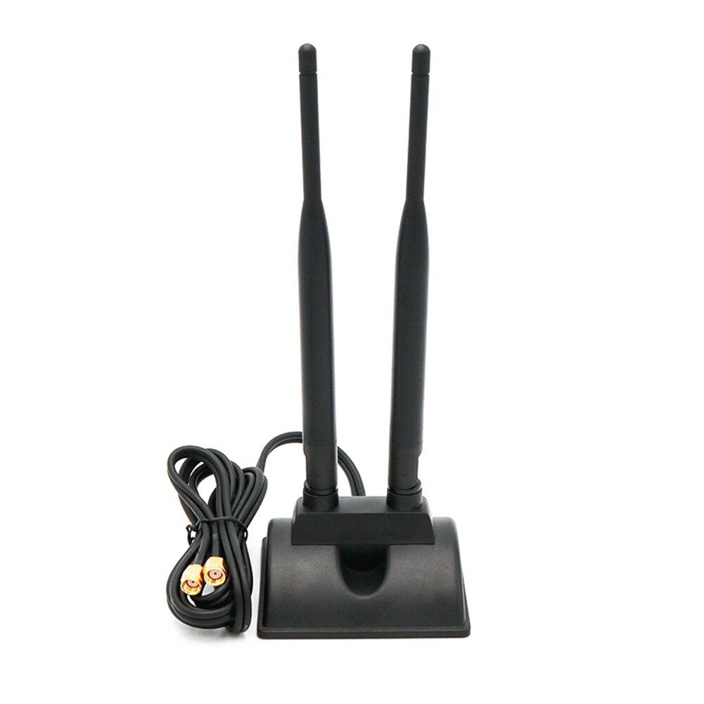 Dual Band WiFi Router Dual RP-SMA Male Signal Booster Antenna 6dBi Network Hotspot Amplifier Wireless Range Extender