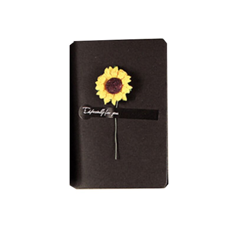 5pack Vintage dried flower blessing greeting card postcard handmade wedding Christmas Blue enchantress rose flower 14*10CM: Navy Blue