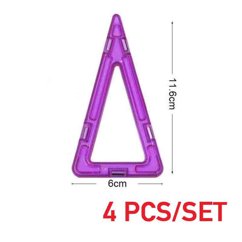 4 pz/set Per Bambini Grande Formato del Progettista Magnetica Magnete Building Blocks Accessori costruttore Educativi Giocattoli Per I Bambini: Isosceles triangle