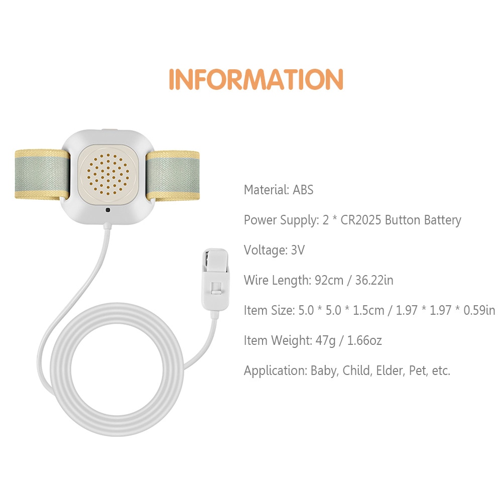 Arm Wear Bed-wetting Sensor Alarm For Baby Toddler Adults Potty Training Wet Reminder Sleeping Enuresis