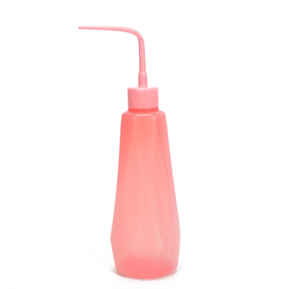 480ml mini tuingieters knijpfles sproeier met gebogen mond tuin irrigatie gereedschap: Roze
