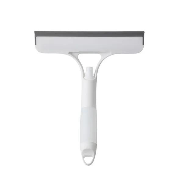 Limpiador de vidrio multifunción, cepillo de limpieza de ventanas para el hogar, pulverizador, cepillo de limpieza de jabón, cepillo de goma automotriz para el hogar: BLANCO