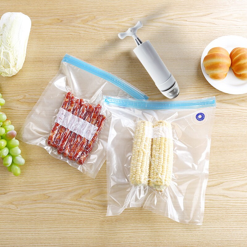 Reusable Food Vacuum Sealed Bag With Valve Transparent Sealing Packaging Machine Friendly Storage With Pump