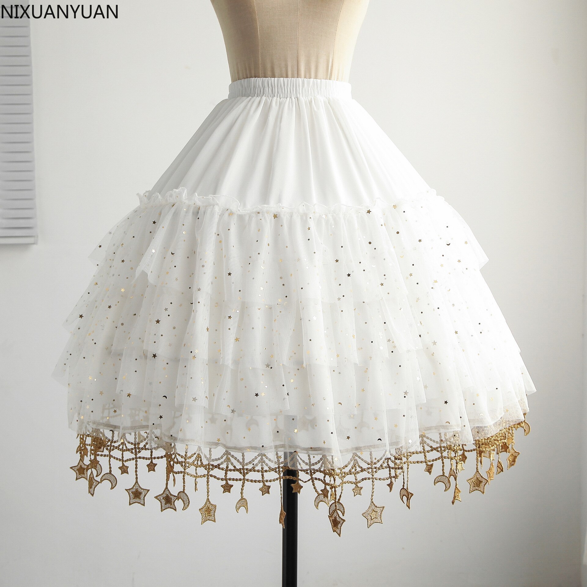Lolita Petticoat Bridal Petticoat Cosplay Party Prom Dress Short Underskirt Tulle Crinolina Petticoat Puffy Skirt