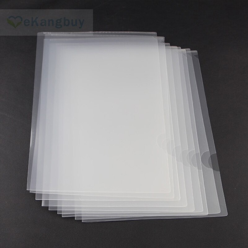 30pcs A4 Clear L-shape File Holder Single layer Transparent File Organizer