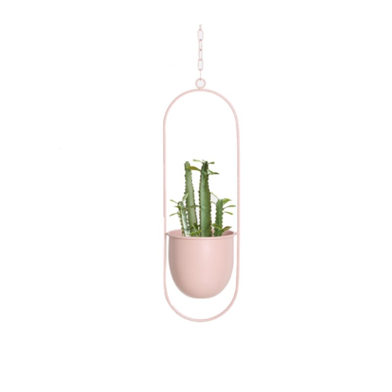 Macetas colgantes de hierro para colgar Flores, cesta de macetas de montaje oscilante en la pared, cadena de maceta decorativa para decoración del hogar y balcón