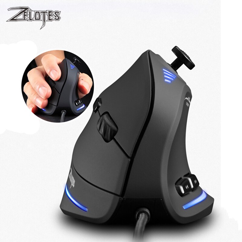 ZELOTES C-18 Vertikale Spielen Maus 10000 DPI Programmierbare 11 Tasten USB Verdrahtete RGB Optische Fernbedienung Maus Gamer Mäbenutzen Für Laptop PC: ZELOTES C-18