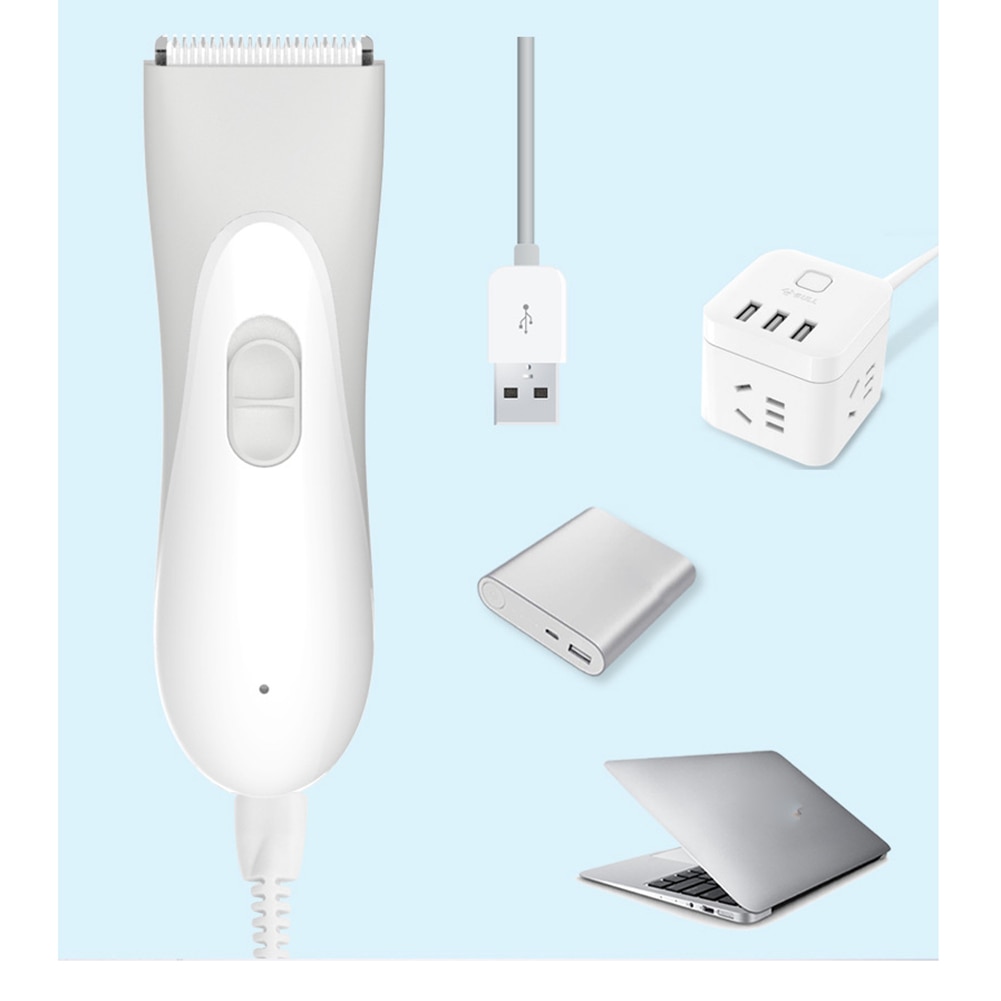 Elektrische Baby Tondeuse Tondeuse Baby Haar Zorg Snijden Remover Oplaadbare Rustig Kids Baby Vrouwen Pet Haar Scheerapparaat