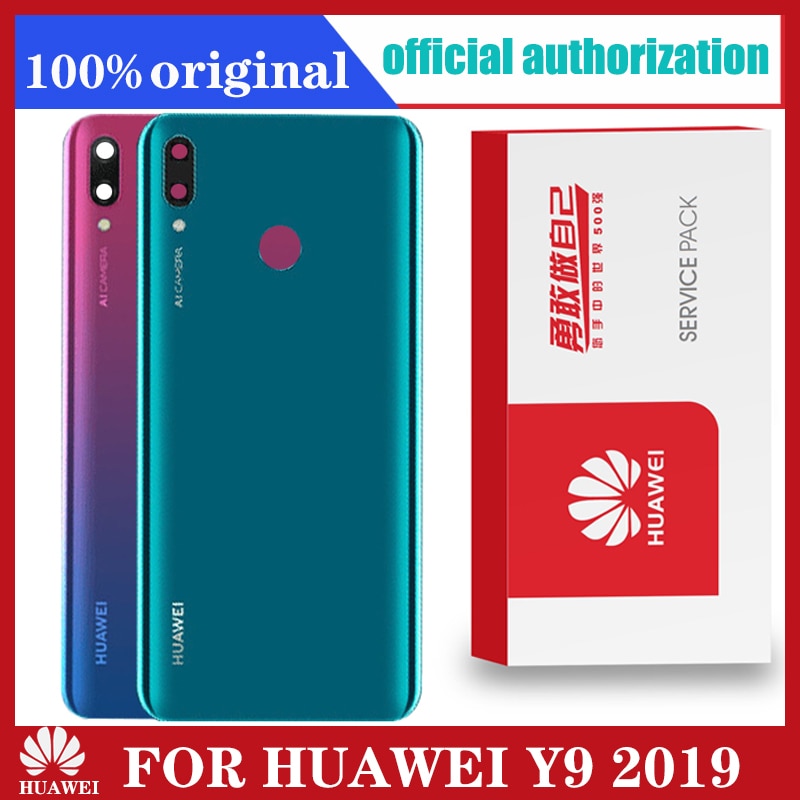 Original novo y9 2019 bateria capa para huawei y9 2019/desfrutar de 9 mais jkm lx1 lx2 lx3 volta capa habitação caso substituição