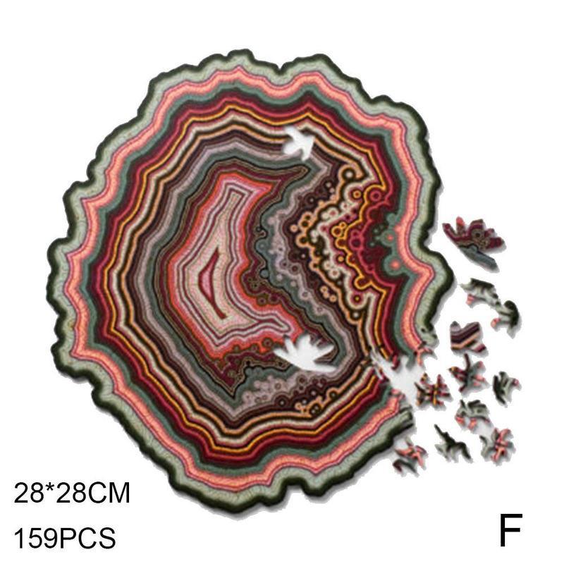 Houten Puzzel Regenboog Aarde Universe Vorm Puzzel Oneindige Lus Specifieke Diy Gboard Game Kids Volwassen Uitdagende Speelgoed: F