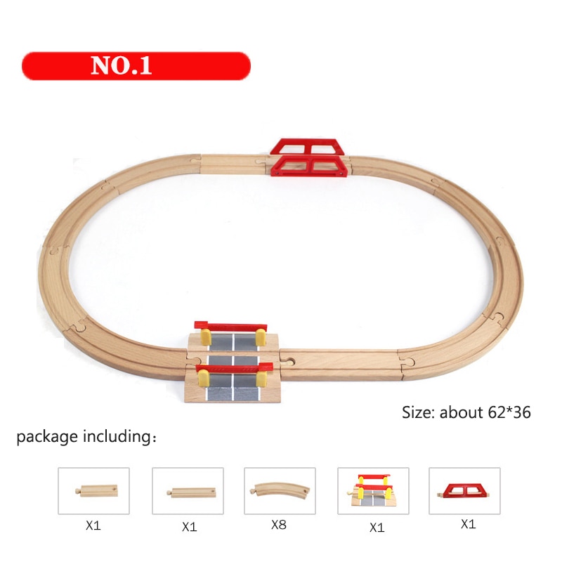 Pista del Treno di legno Thomas Pista del Treno Faggio Set Giocattolo Pista del Treno Ferrovia Accessori Ponte Fit Brio Tracce Di Legno Giocattolo Regali