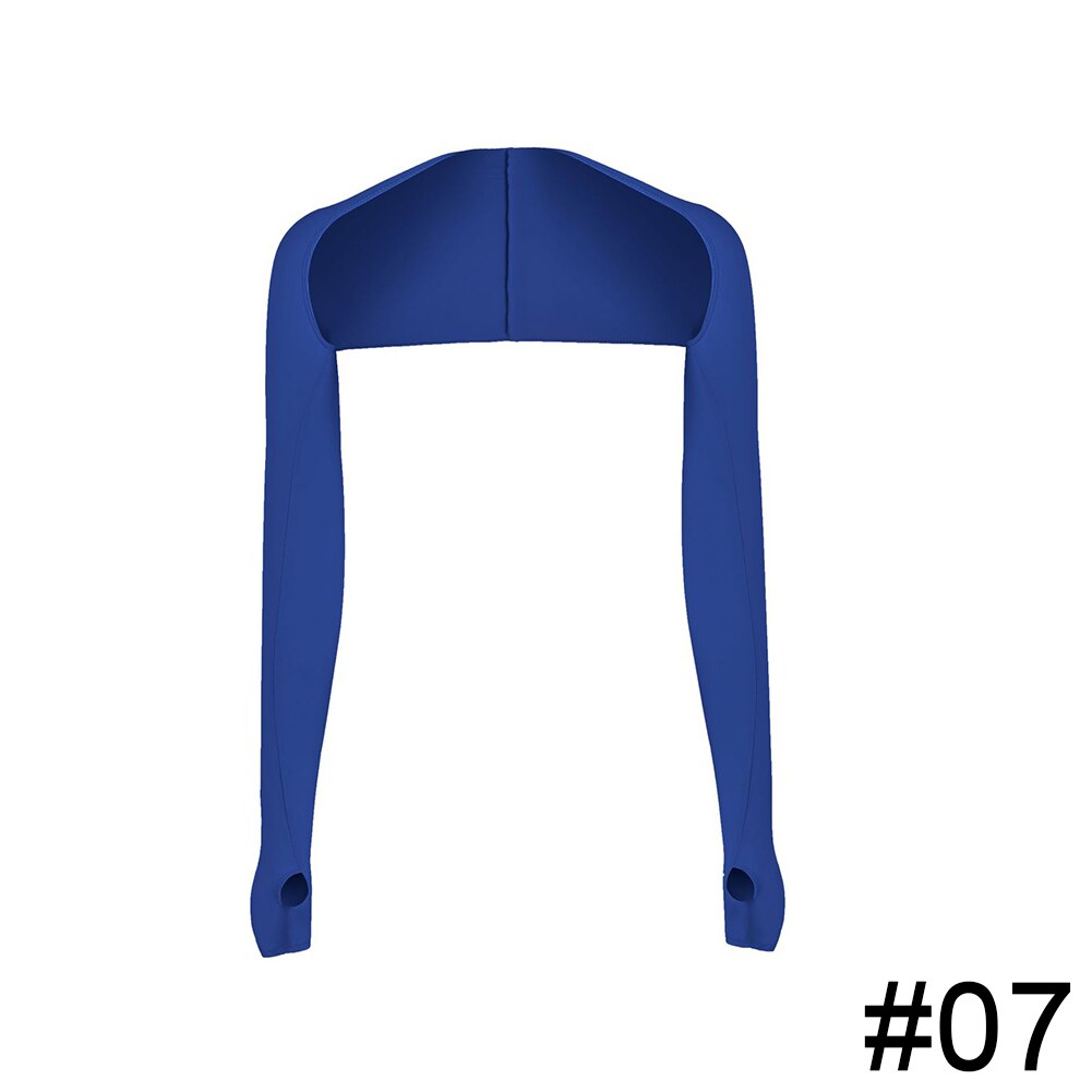 Unisex Shawl Cuff Gloves Golf Shawl Sleeves Ice Silk Sunscreen Sleeves Summer UV Protection Clothing for Outdoor Activity: Royal Blue