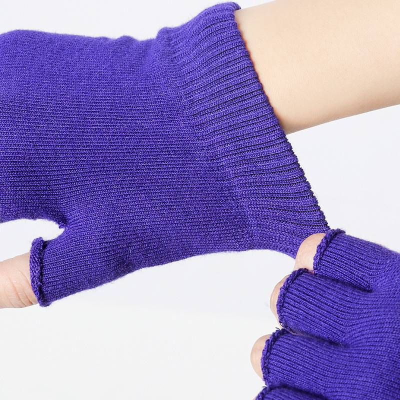 Gants de Yoga antidérapants pour femmes, 1 paire, pour Fitness, gymnastique, Pilates, équilibre, , entraînement, protection des mains, demi-doigt