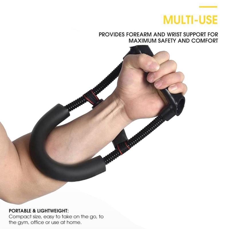Håndgreb holdbart sort metal arm styrke mand udendørs båre bevægelse håndled wrestling håndled kraft