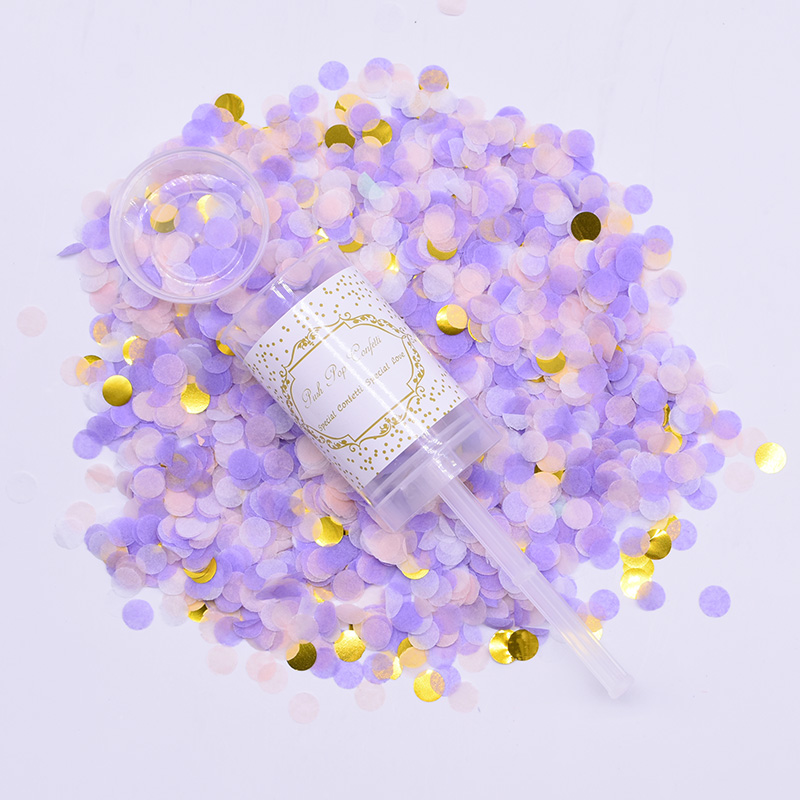 1Pcs Confetti Push Poppers Wedding Bridal Shower Mixed Push Pop Paper Confetti Baby Shower Unicorn Birthday Party Decorations: 10