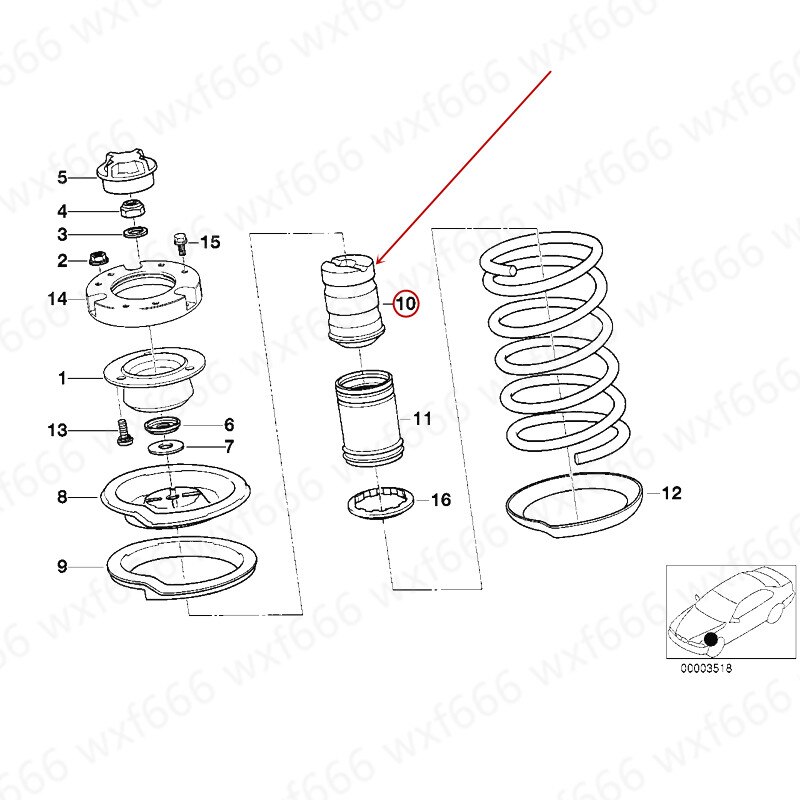 Front shock absorber Rubber block E32b mwE38 E66 Front buffer rubber Shock absorber cushion rubber Shock absorber buffer block