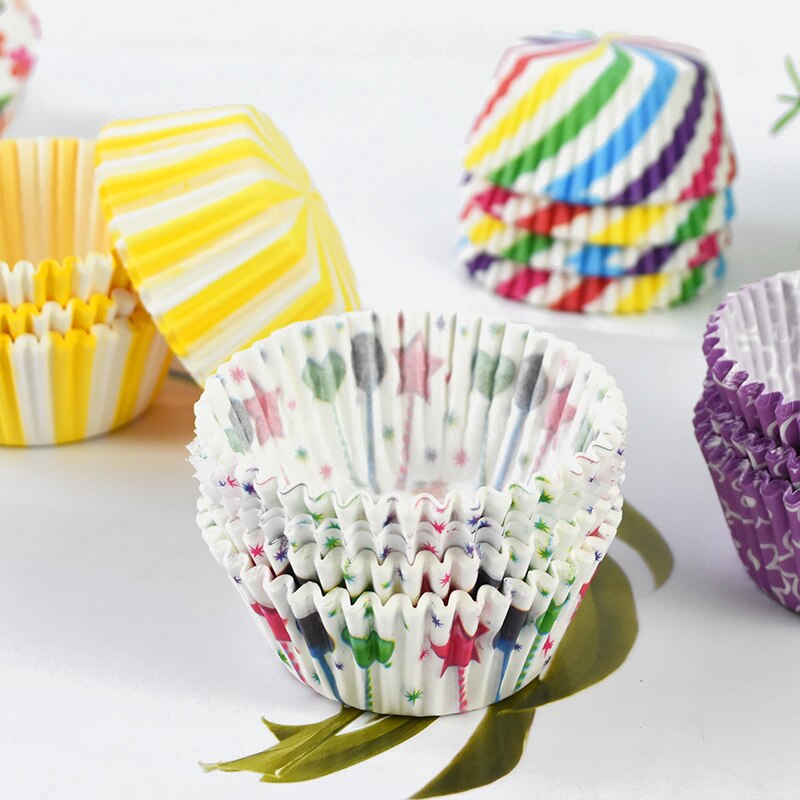 Doublures de Cupcake, tasse de cuisson, bricolage, plateau en papier à muffins, plateaux à pâtisserie, fournitures de cuisine, moule à gâteau, outils de décoration, 100 pièces