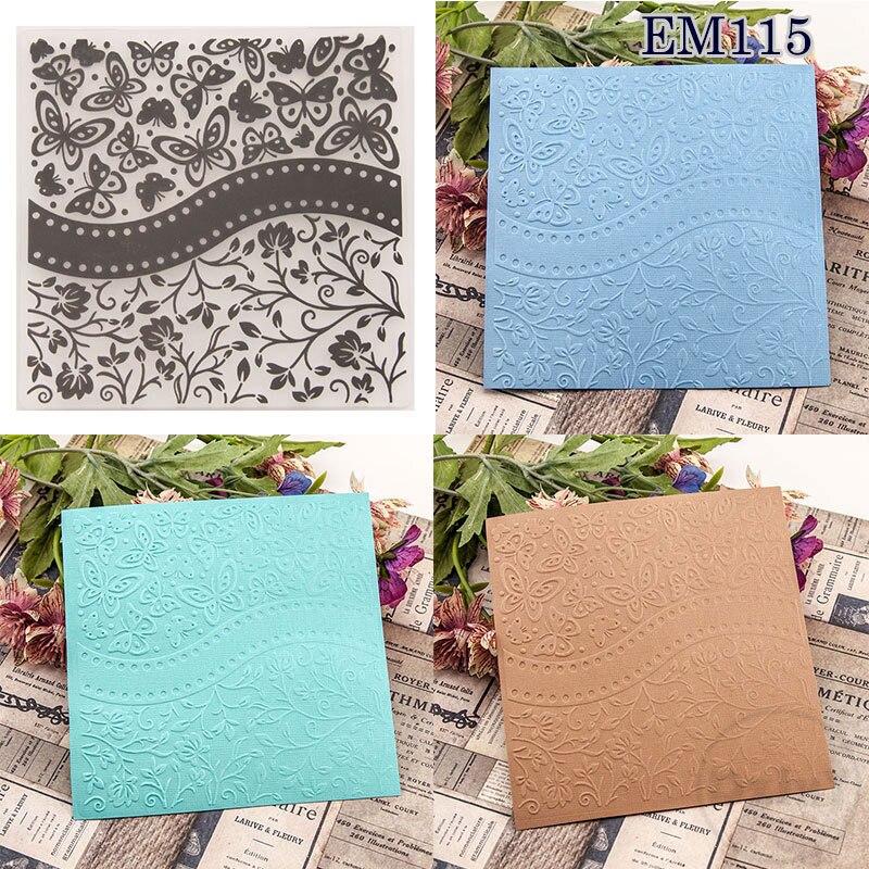 (28 Style can Choose) Square Embossing Folders for Scrapbooking Paper Album Cards Making Supplies 3D Plastic Cutting Dies Crafts