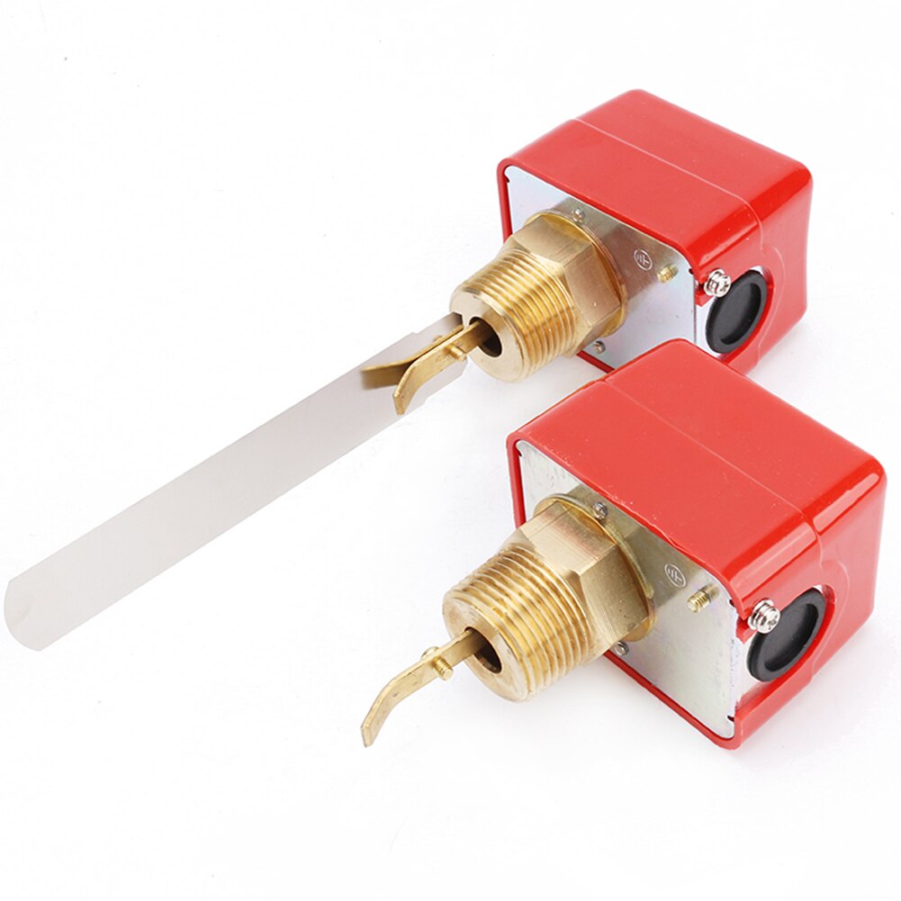 HFS-25 Copper Control Switch Flow Sensor Plumbing 220V Measurement Liquid Water Red Full Automatic Paddle Universal Multipurpose