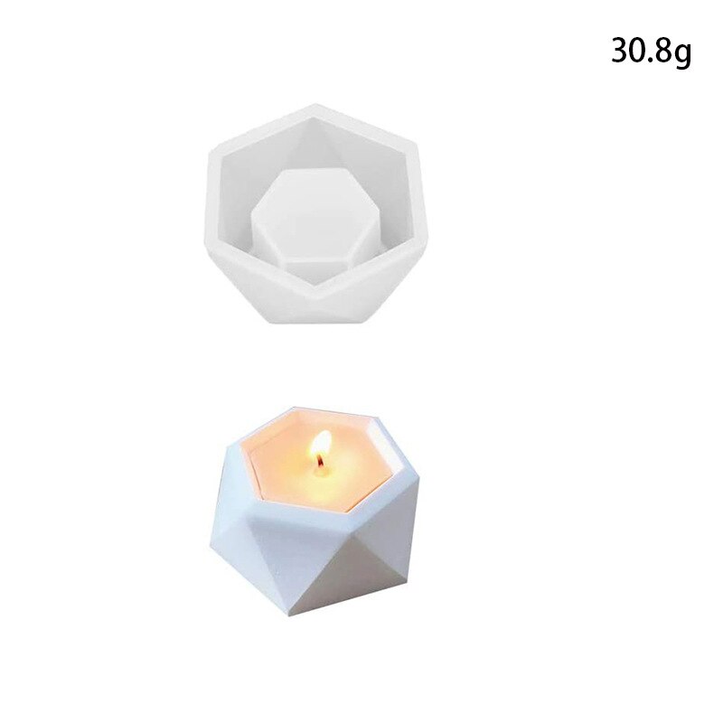 3D Silicone Molds Succulent Flower Pot Concrete Cement Clay Mould DIY Cement Plant Pot Candle Soap Making Mould Form For Candle: B