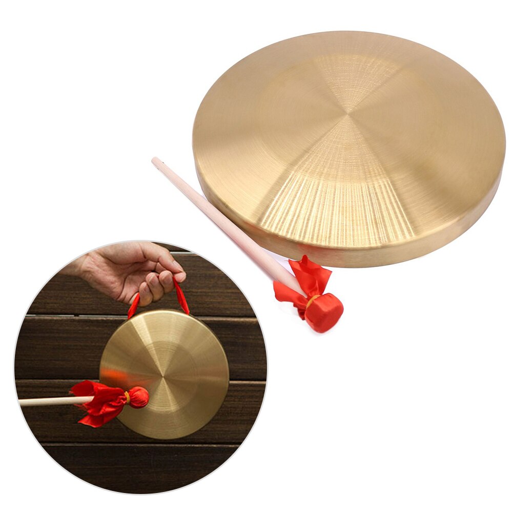 Hand Gong Messing Koper Kapel Opera Percussie Instrument Met Houten Stok Voor Chinese Drama Prestaties Prop