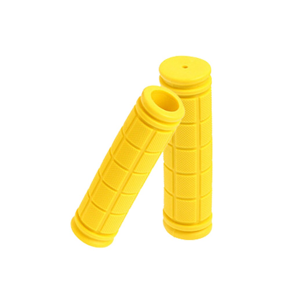 25# Rubber Bike Handlebar Grips Cover Bmx Mtb Mountain Bicycle Handles Anti-skid Bicycles Bar Grips Fixed Gear Bicycle Parts: Yellow 
