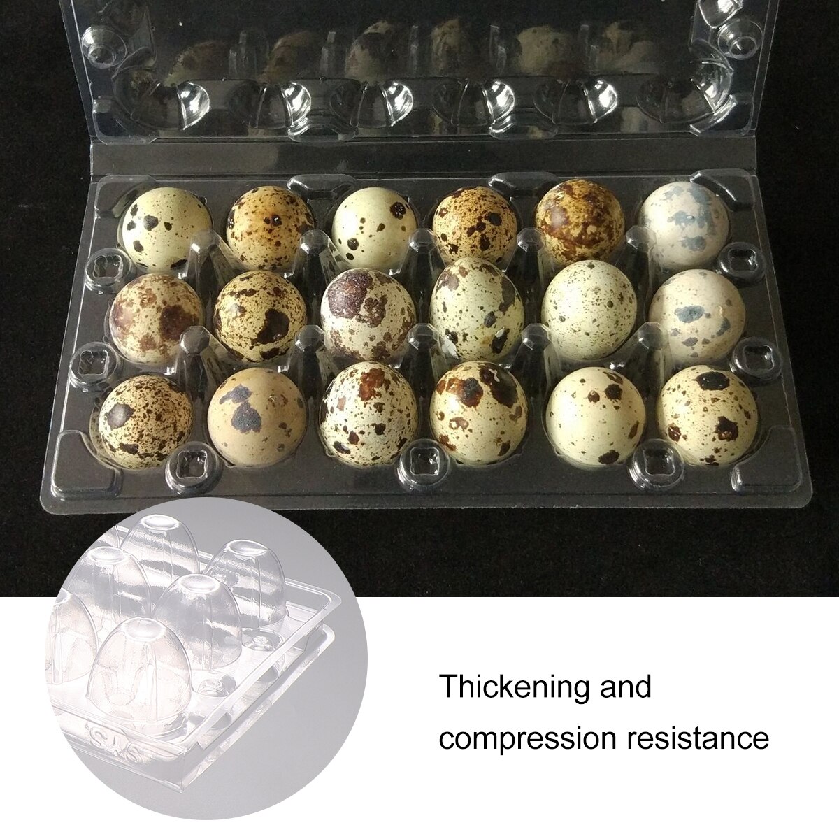 Caja organizadora desechable de Pvc para almacenamiento de huevos de codorniz, caja dispensadora de Huevo transparente, 50 Uds.