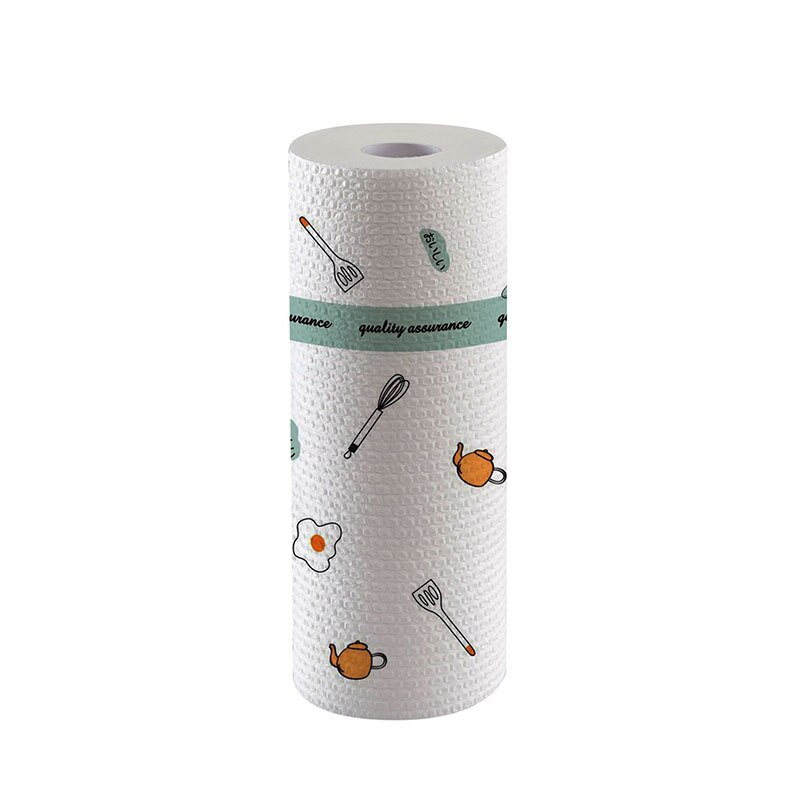 1 rol wegwerp vaatdoekjes, wasbare schoonmaakdoekjes, schattige cartoon print, non-woven keukendoekjes: Patroon 3