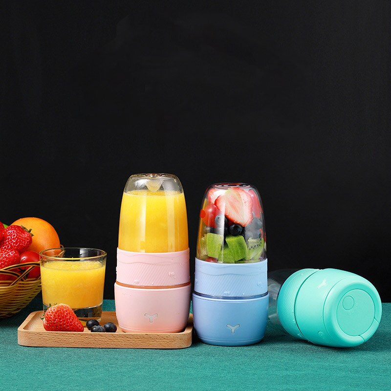 Mini sapcentrifuge oranje machine elektrische draagbare blender smoothie maker sapmixer beker voor persoonlijke keukenmachine fruitpers