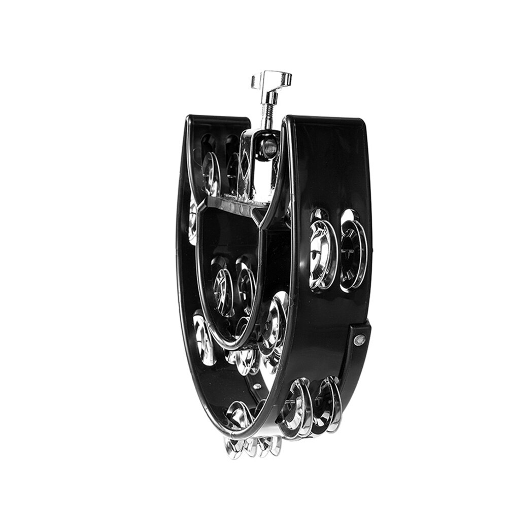 Handheld Hand Bell Percussion Party Musical Instruments Tambourine Double Rows Lightweight Portable Music Elements