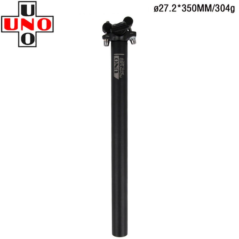 UNO aluminiowa górska droga rowerowa sztyca 25.4/27.2/28.6/30.9/31.6*350/400MM siodełko rowerowe Post Tube akcesoria rowerowe: 27.2x350mm  black