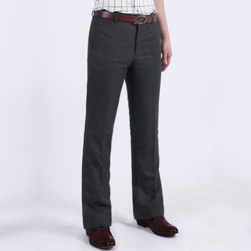 #39 pukuhousut mikroelastiset tulihousut miesten #39 ja talven paksut business casual villaiset suorat leveälahkeiset housut