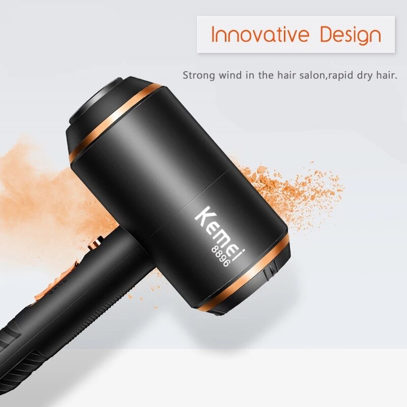 Kemey KM-8896 4000W Föhn Wind Power Krachtige Elektrische Föhn /Cold Air Haardroger Kapper Salon Gereedschappen 220V