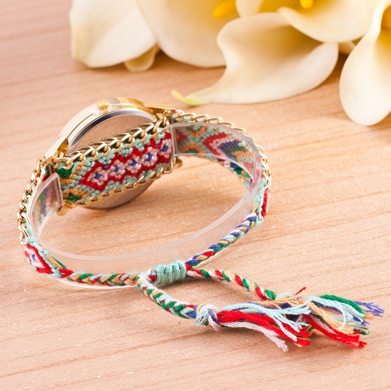 Montre à Air pour femmes, Style ethnique, tissé à la main, chaîne en laine, attrape-rêve, Simple, , bijoux, bricolage