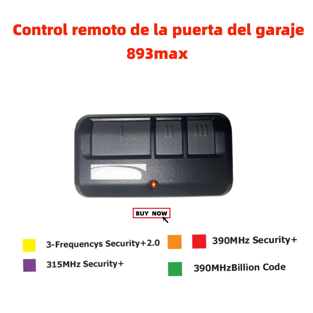 My Light-Garage Door Opener, Remote Control with Security 2.0 Rolling Code Technology, 893MAX
