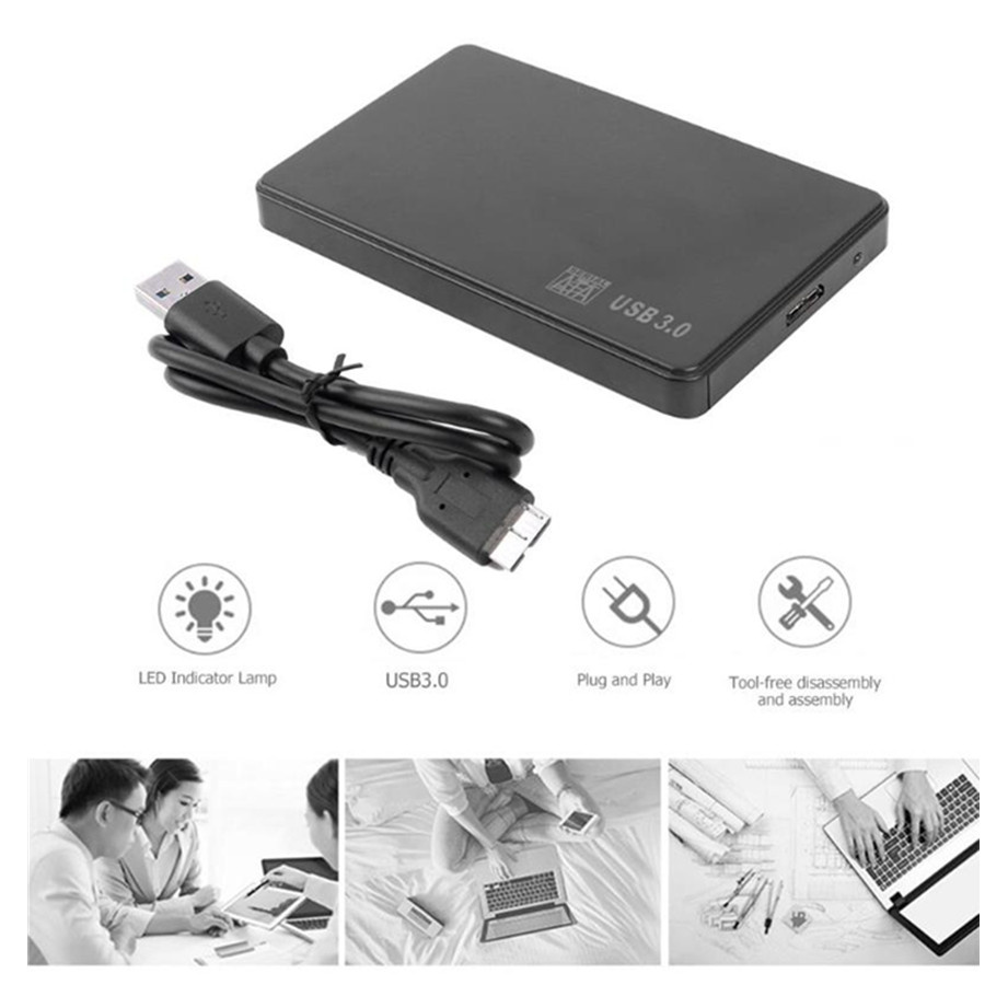 Caja de disco duro externo USB 3,0 a SATA, carcasa de 2,5 pulgadas para HDD, SSD, 5gbps, para Notebook, PC de escritorio