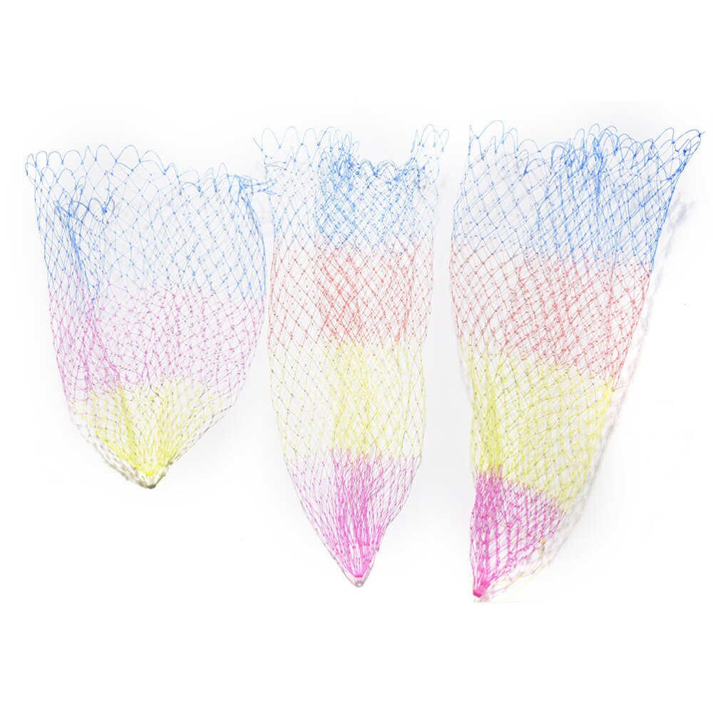Nylon Fishing Nets Collapsible Fishing Tools Rhombus Mesh Hole Depth Folding Nylon Landing Dip Net 3 Sizes