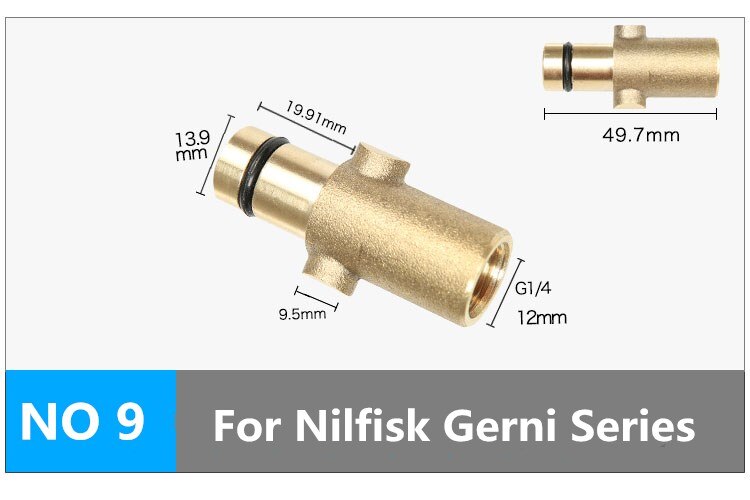 Lave-auto lance de mousse de neige e adaptateur générateur de mousse pour Karcher Lavor Nilfisk Bosch Stihl nettoyeur haute pression outil de nettoyage de voiture: green