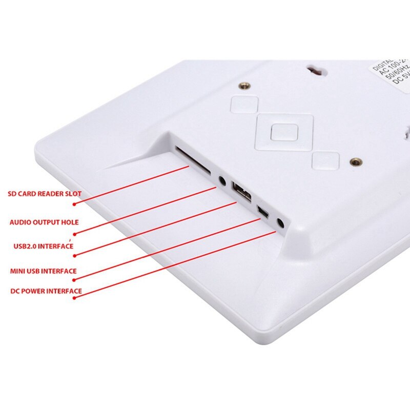 10.1Inch Digitale Fotolijst Hd 1024X600 Led Elektronische Fotolijst Muziek Movie Video Speler Functie