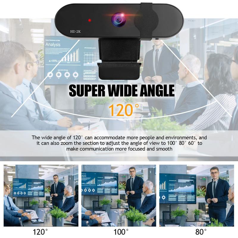 HD 1080P/2K/4K Webcam Rotatable Adjustable Angle With Microphone USB Camera For PC/ Laptop Desktop Video Call Accessories