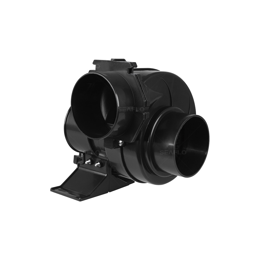 SEAFLO Air Blowers 12V DC Silent Electric Blowers Marine Bilge Blower Fan Vents Quiet Black