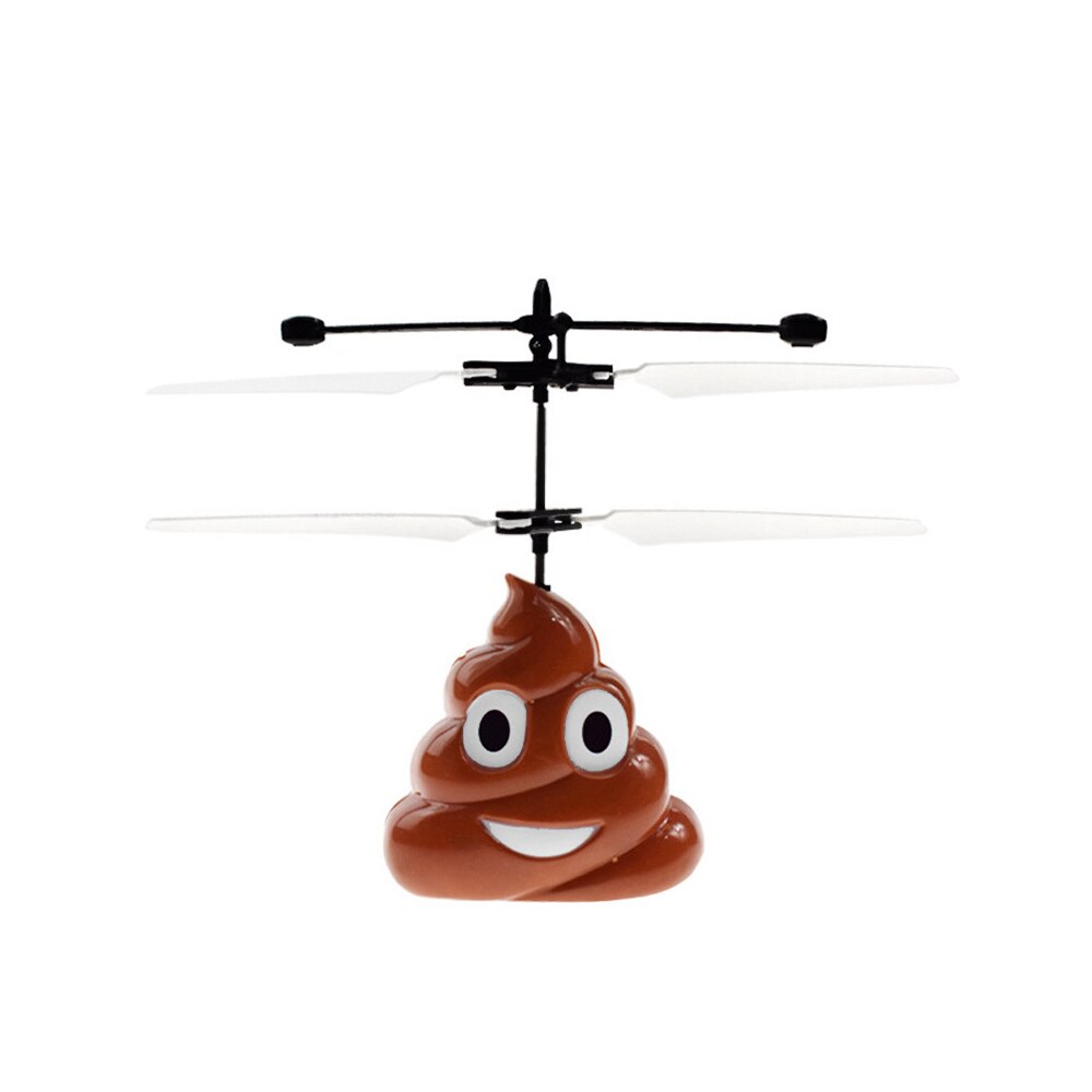 Flying Poop Toys Hovering Poop Fun Rechargeable Poop Infrared Sensor Flying Toy Induced Poop Aircraft Toy for Kids Children