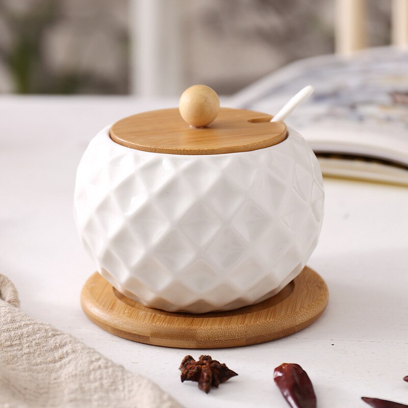 Duża 500 g solniczka ceramiczna pojemnik na przyprawy kreatywne pudełko robić przypraw wieloczęściowy zestaw podstawy słoiki robić przechowywania przybory kuchenne