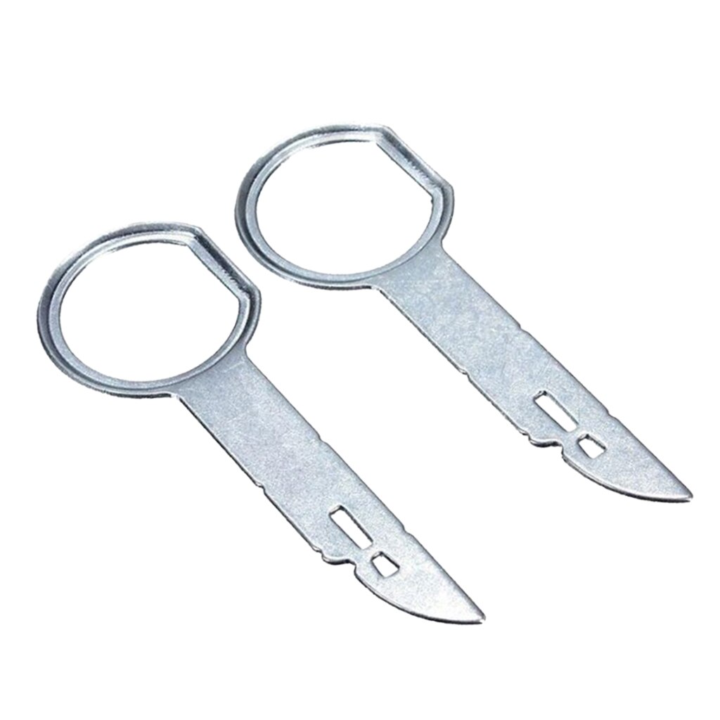 2 Pcs Keys for Car Repair Car CD Stereo Radio Removal Release Sheet Metal Tool Keys Pins Car Tool For VW Passat Bora Etc