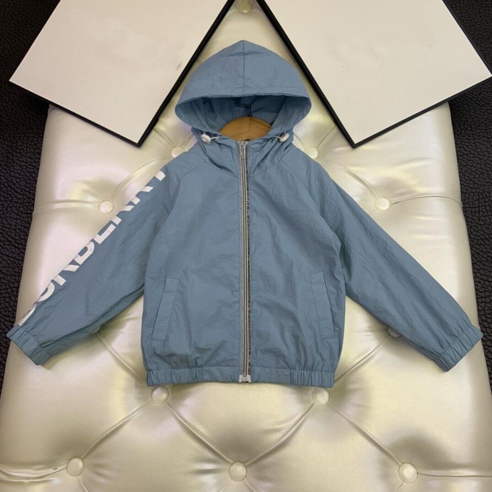 B2117 kinderkleding letters windjack jongen meisje waterdichte capuchon zonnebrandcrème lichtgewicht jas mesh voering